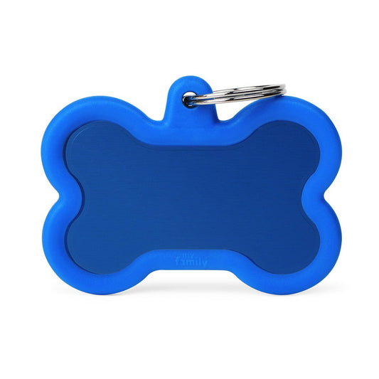 Medaille Hush Tag Os Xl Bleu Rubber Bleu