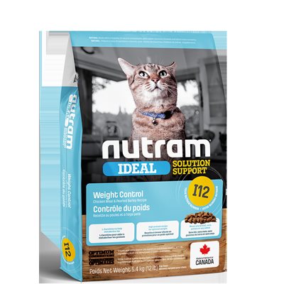 Nutram Ideal (I12) Chat Controle Du Poids Poulet Et Orge 12Lbs