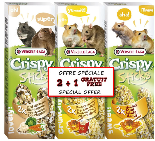Versele-Laga Crispy Omnivore Sticks 2+1