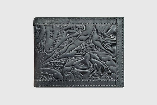 Wrangler Portefeuille homme en cuir embossé Texas Rose