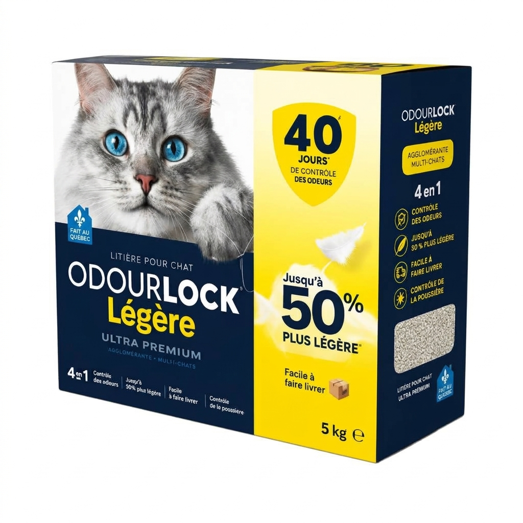 OdourLock Légère – Litière agglomérante Ultra Premium 5 kg