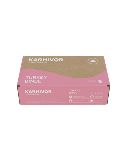 Karnivor Nourriture crue pour chien - Dinde, Boîte 24Lbs