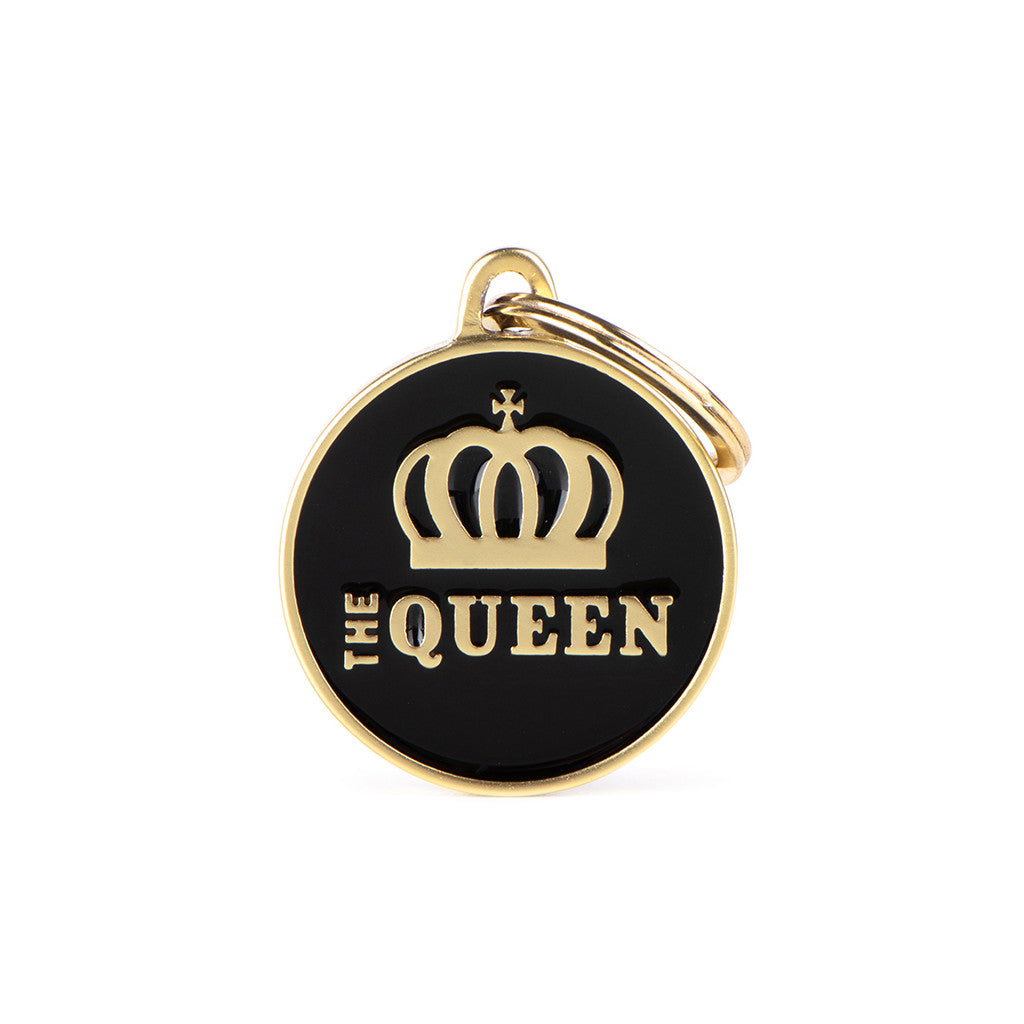Médaille Charms "The Queen" Noir Satiné