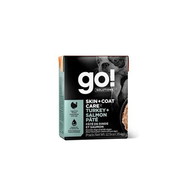 Go! Chien Tetra Pak Peau+Poils Pate Dinde&Saumon 12.5Oz