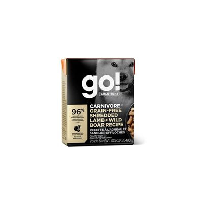 Go! Chien Tetra Pak Carnivore Sg Agneau & Sanglier 12.5Oz