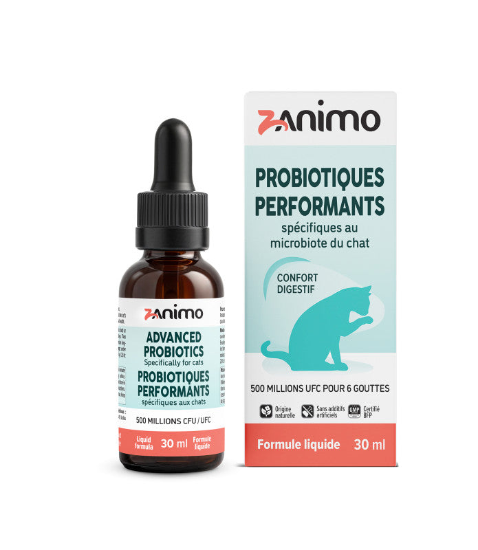 Zanimo PROBIOTIQUES PERFORMANTS CHAT formule liquide 30 Ml