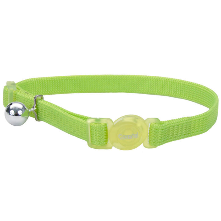 Coastal Collier en nylon ajustable anti-accroc avec boucle détachable 3/8'' x 8-12'' Lime