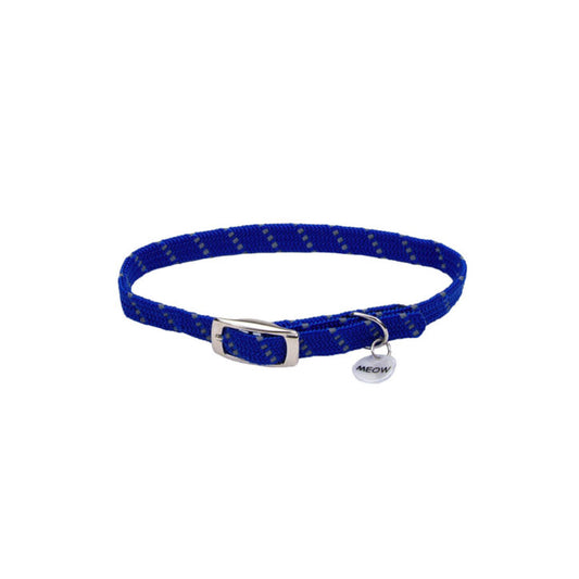 Collier élastique réfléchissant – Boucle ardillon 3/8'' X 10'' Bleu