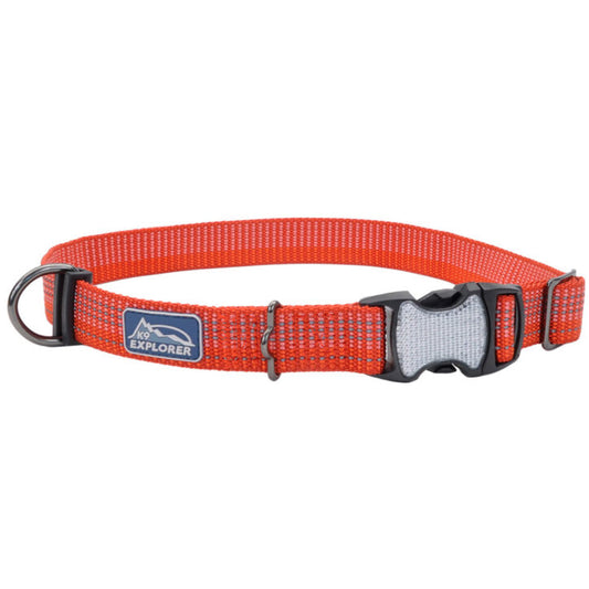 K9 Collier réfléchissant ajustable – Boucle de plastique réfléchissante 5/8'' x 8-12'' Canyon