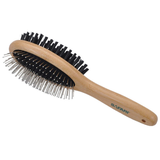 Safari Brosse en acier avec manche en bambou