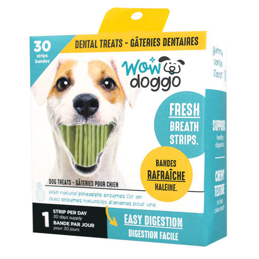 Wow Doggo Bandes à la vanille et à la menthe (30/pqt)