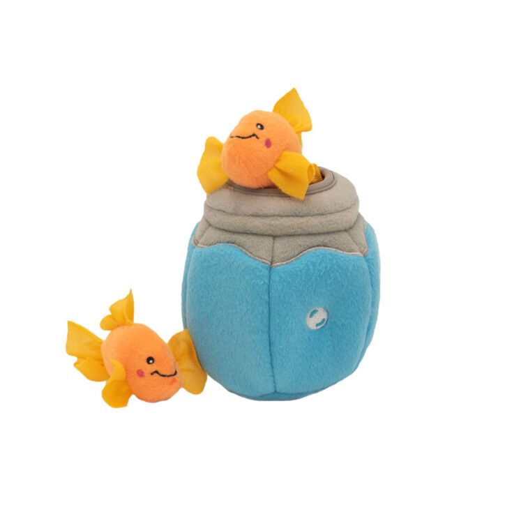 ZippyClaws Burrow – Peluches poissons et bocal