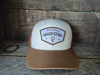 Shack Story Cap Patch blanche | Khaki/Caramel