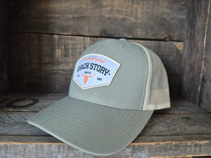 Shack Story Cap | Patch blanche | Vert/Crème