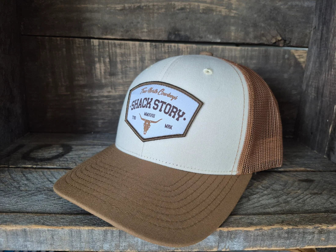 Shack Story Cap Patch blanche | Khaki/Caramel