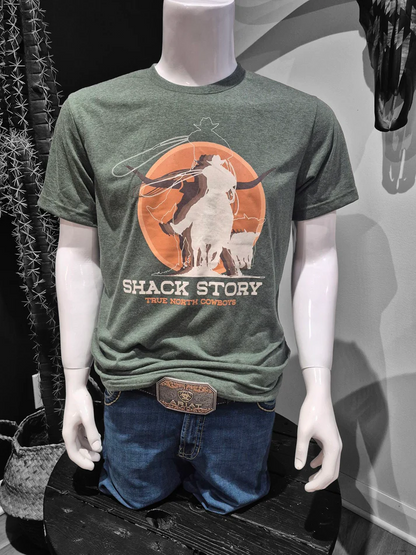 Shack Story Roper T-Shirt, Vert Forêt, Unisex