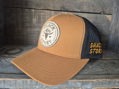 Shack Story Casquette avec patch peau de vache ronde