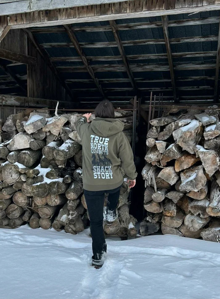 Shack Story 3 Horses | Hoodie Vert | Unisexe