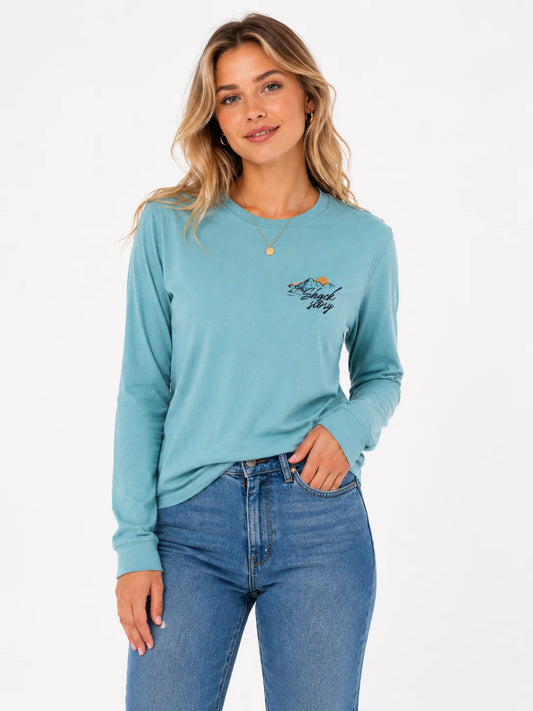 Shack Story Jeep Ride | Longsleeve Turquoise | Femme