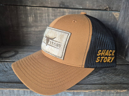 Shack Story Casquette avec Patch en peau de vache rectangle
