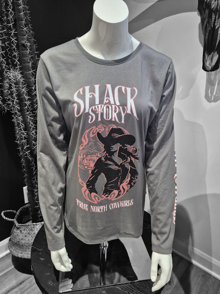 Shack Story Chandail Longsleeve Gris pour Femme