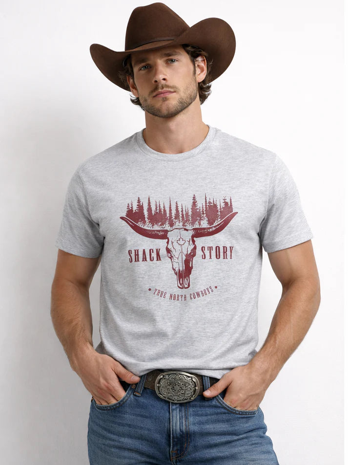 Shack Story Arbres Crânes | T-shirt gris | Unisexe