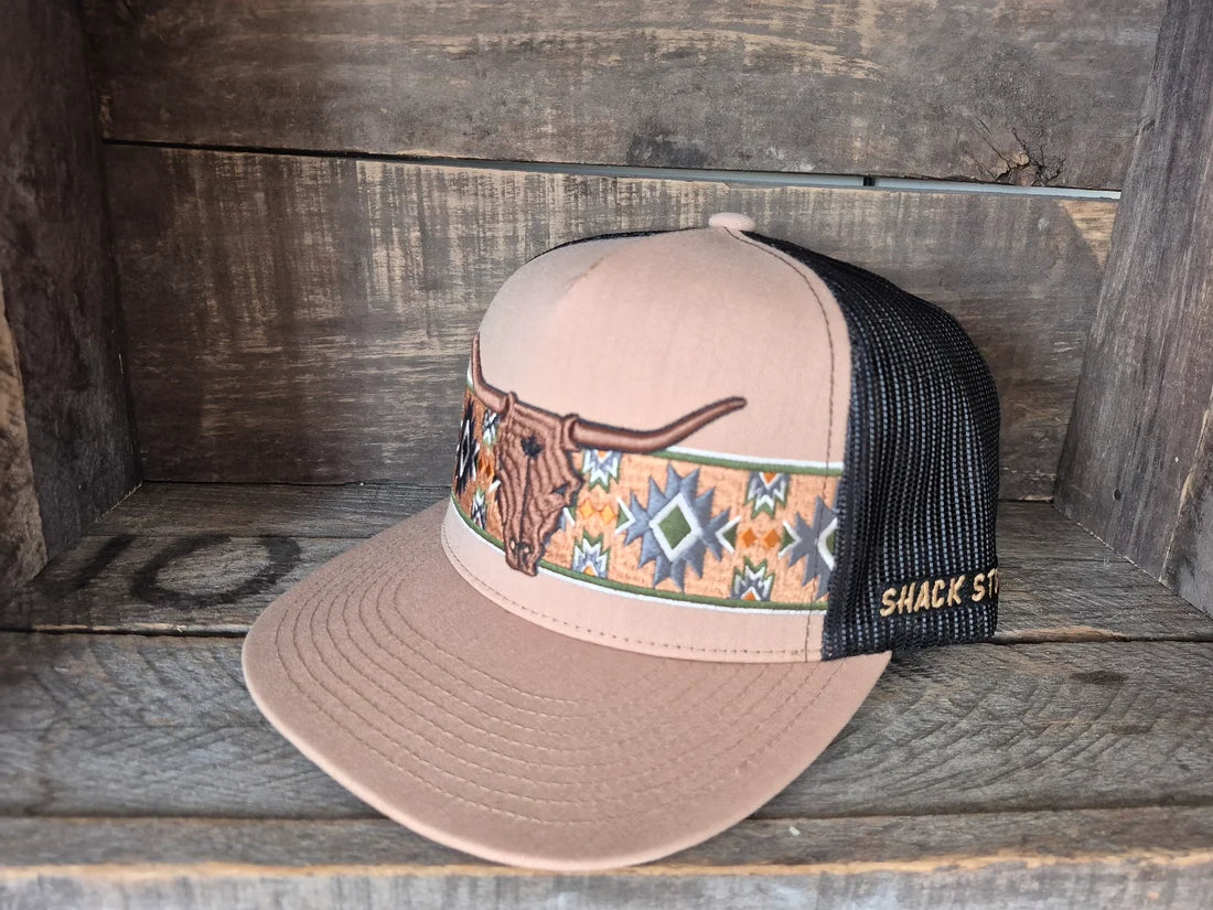 Shack Story Cap | Broderie aztèque | Taupe
