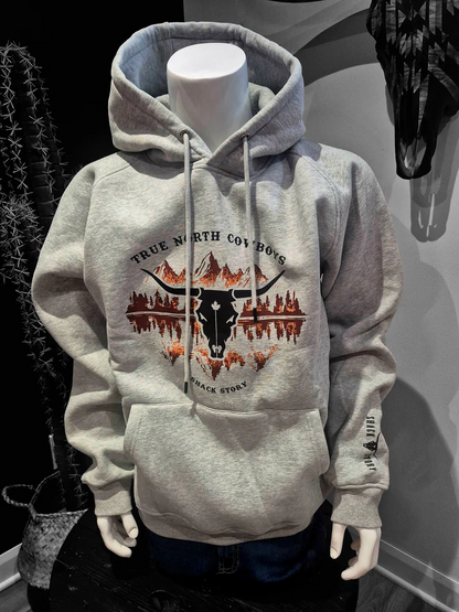 Shack Story  Hoodie Montagne Gris unisexe