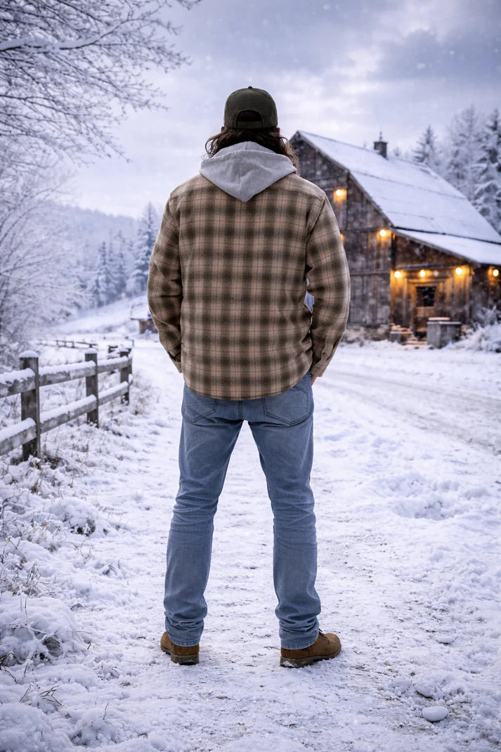 Shack Story Chemise en flanelle La Backcountry Plaid | Beige/Brun |