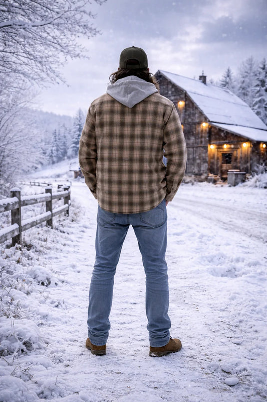 Shack Story Chemise en flanelle La Backcountry Plaid | Beige/Brun |