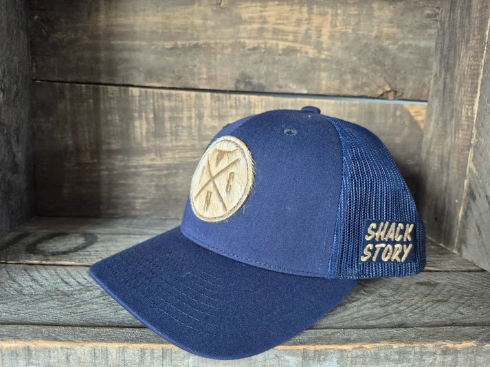 Shack Story Casquette avec patch peau de vache ronde