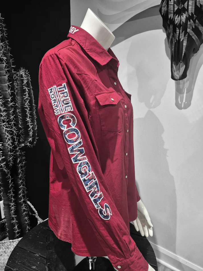 Shack Story Chemise à manches longues Bourgogne Femme