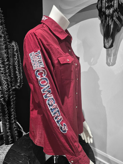 Shack Story Chemise à manches longues Bourgogne Femme