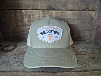 Shack Story Cap | Patch blanche | Vert/Crème
