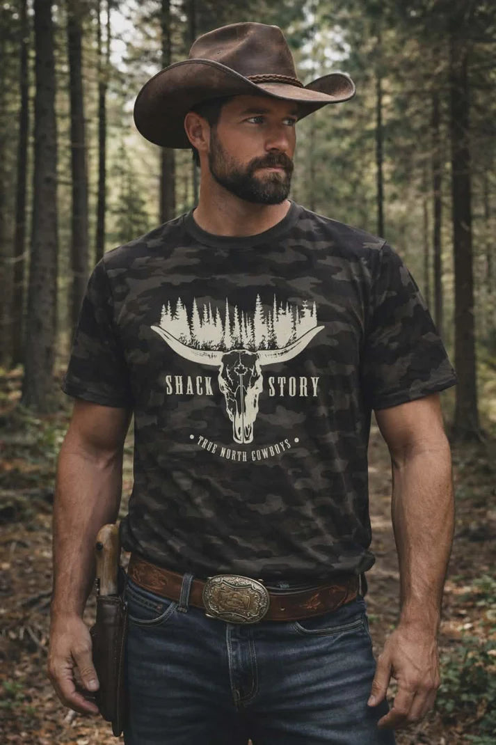 Shack Story Arbres à têtes de mort | T-shirt camouflage | Unisexe