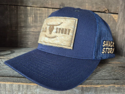 Shack Story Casquette avec Patch en peau de vache rectangle