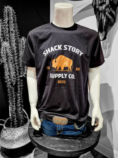 Shack Story Buffalo T-Shirt, Noir, Unisex