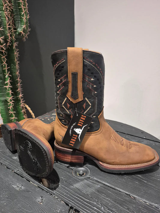 Shack Story Bottes Aztec Noir Roper pour homme