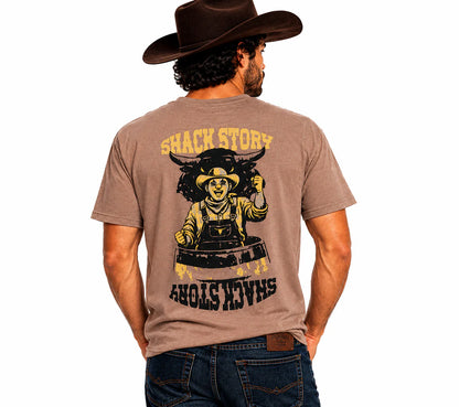 Shack Story Clown de rodéo | T-shirt marron | Unisex