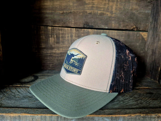 Shack Story Cap | Écusson Longhorn | Maillage camouflage