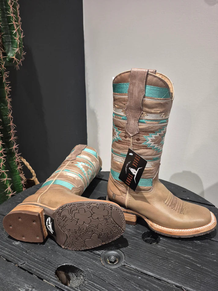 Shack Story Bottes western classiques Aztec Turquoise pour femme