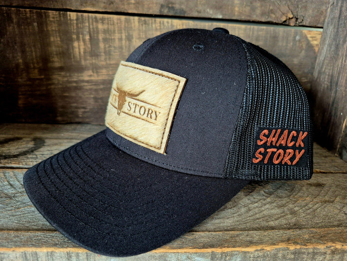 Shack Story Casquette avec Patch en peau de vache rectangle