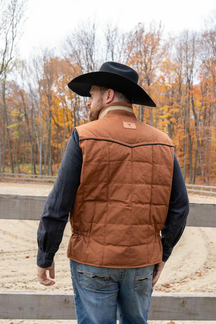 Shack Story Veste Bouffante Sans Manche Cognac pour homme