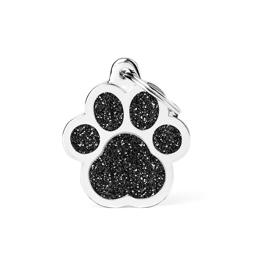 Medaille Glitter Paw Black