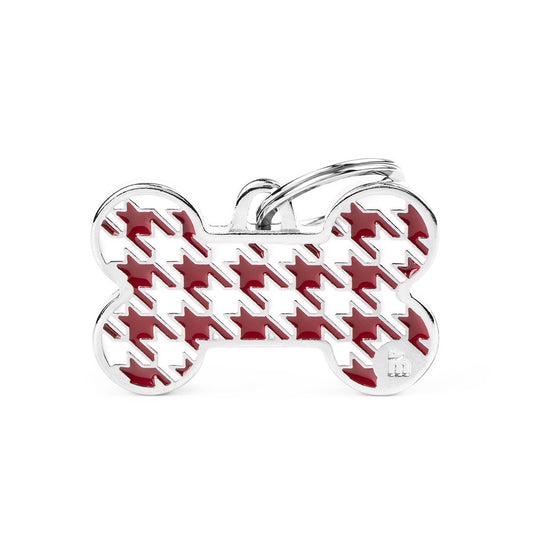 Medaille Style Os Large Pied Poule Rouge