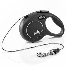 Laisse Rétractable Flexi – Corde Noir Petit 8mètres