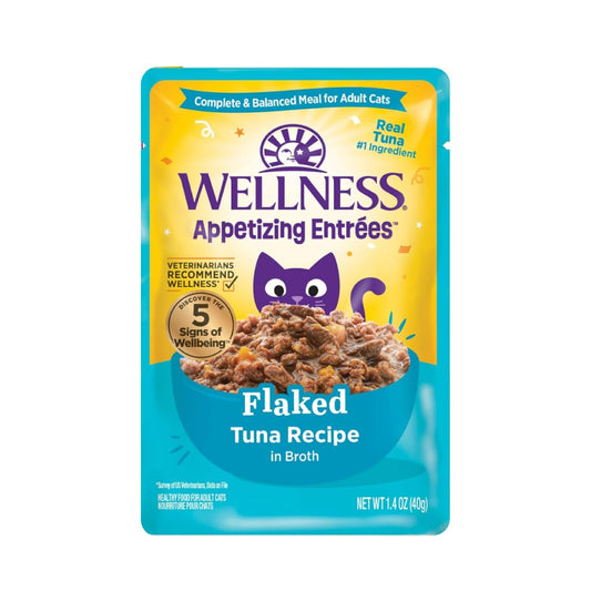 Wellness® Entrées Appétissantes™ – Recette de Thon Émietté en Bouillon pour Chat – Nourriture Humide – 1,4 oz