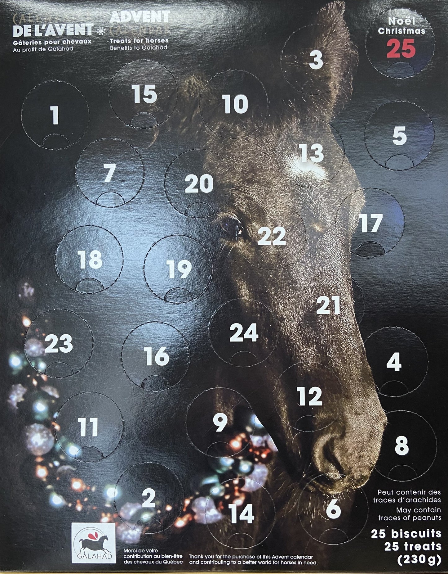 Calendrier de l'Avent pour Cheval de la fondation BEA