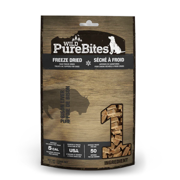 Purebites Chien Foie de Bison 60g